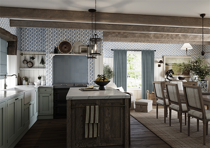 Roslin (Blackout), Tranquil Blue - Made to Measure Curtains - Image 7